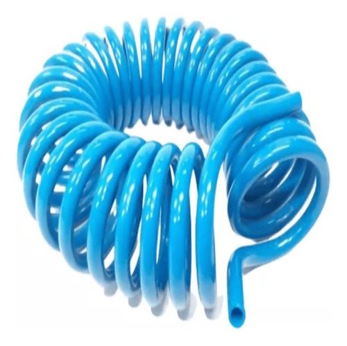 Mangueira Espiral Pu Azul 8mm X 15 Metros P/ Ar Comprimido