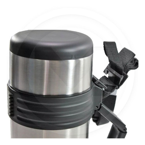 Imagen 4 de 8 de Termo Manija Lateral Y Correa Thermos 1l Acero Inoxidable