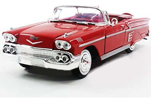 Motormax Chevy Impala Convertible Diecast Rojo