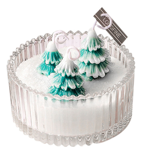 Vela Perfumada Con Árbol De Navidad Y Bosque, Vela De Invier