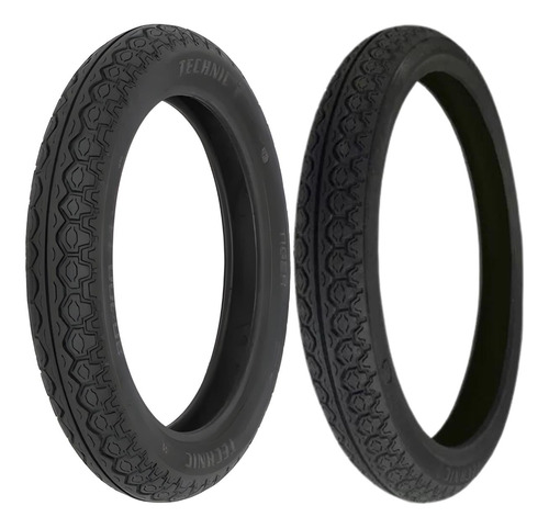 Par Pneus 60/100-17 Diant C/ C + 80/100-14 Tras C/ C Tiger