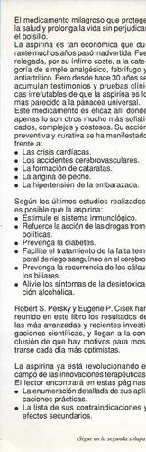 La Aspirina / Robert S. Persky Y Eugene P. Cisek (Usado)