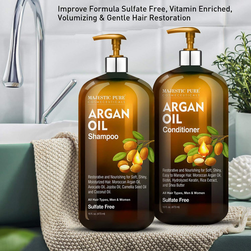 Argan Shampoo Y Acondicionador Restauración Capilar Unisex