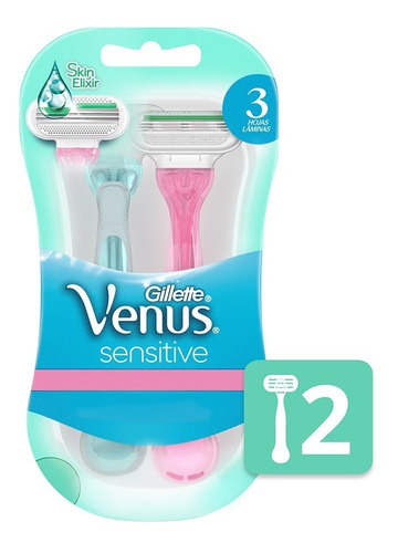 Gillette Venus Sensitive Maquinas Para Afeitar 2 Un