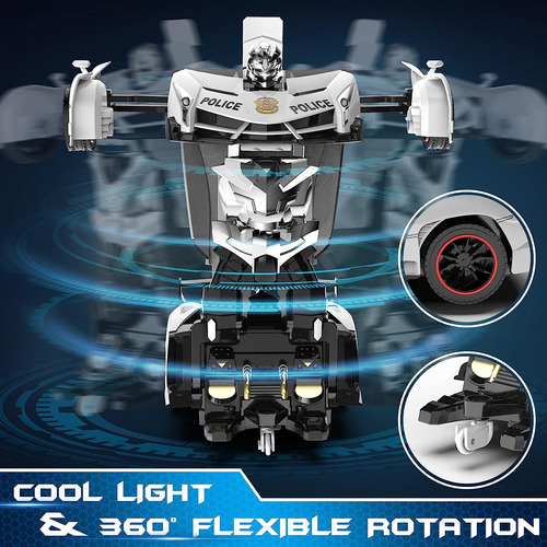 Fdj Remote Control Car - Transforma El Robot De Automóvil, U