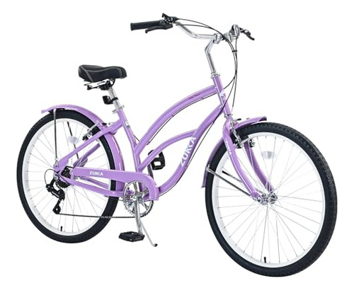 Bicicleta Cruiser Para Mujer 26 Con 7 Velocidades