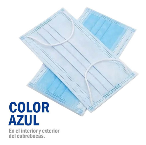 Cubrebocas Tricapa Termosellado Mascarilla Plisado 200 Pz