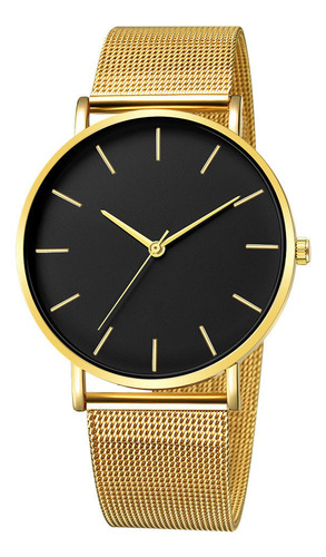 3 Relojes De Hombre Geneva Ultradelgados Con Correa De Malla