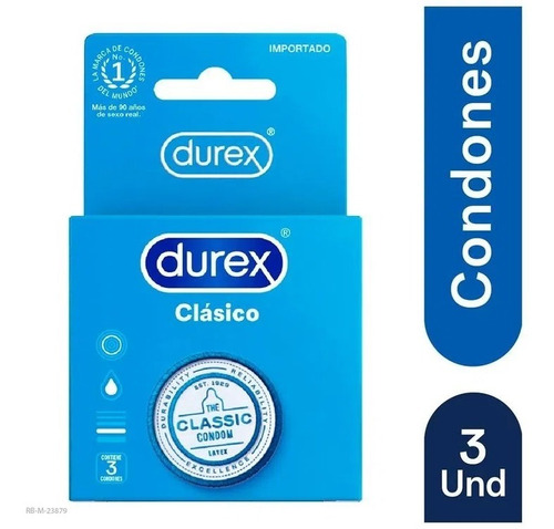 Condones Preservativos Durex Clásico 3 Unidades