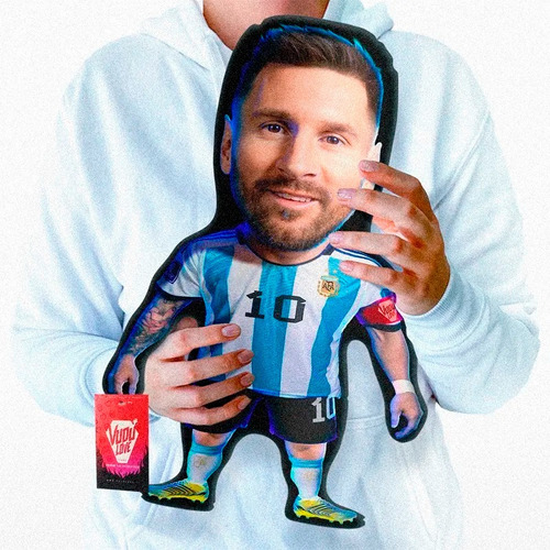 Cojín Peluche Messi Chiquito Argentina 40cm Vudú Love