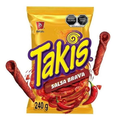3 Pzas Botana Barcel Takis Salsa Brava 240 G
