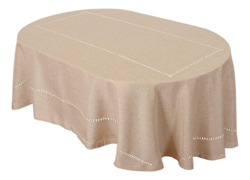 Grelucgo Mantel De Comedor Ovalado Con Doble Vainica De Colo