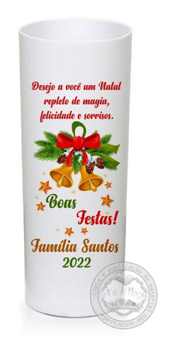 20 Copo Long Drink Personalizado De Natal