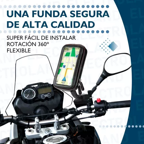 Soporte Holder Funda 360 Celular Gps Moto Bici Impermeable