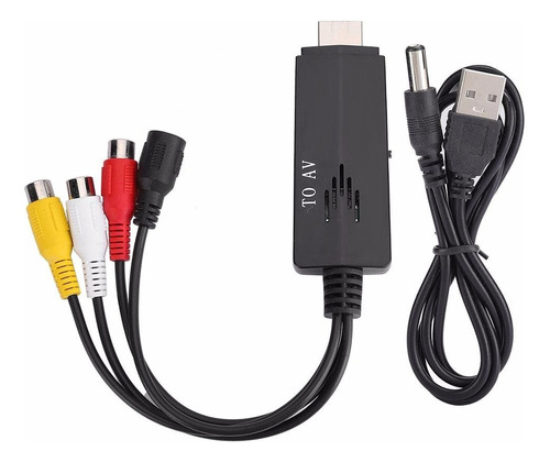 Para Hdmi A Av Rca 1080p Hd Convertidor Adaptador Cable Mach