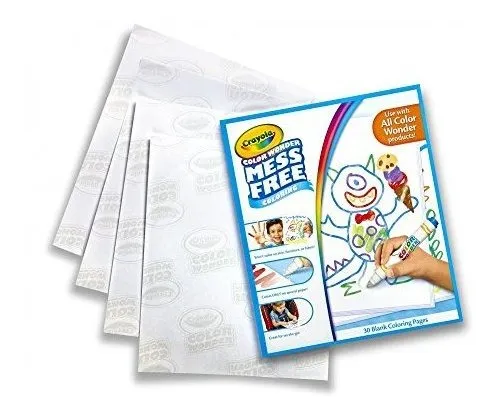 Papel Para Dibujo Color Wonder Con 90 Hojas Y 4 Crayones.