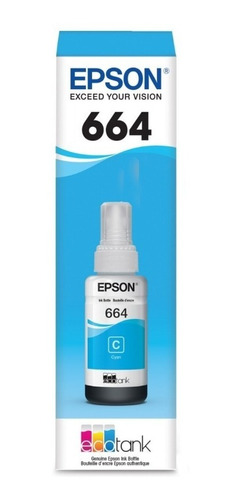 Tinta Epson Ecotank 664 Azul Ciano