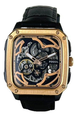 Reloj Fossil Inscription Skeleton Automatico Hombre Bq2572