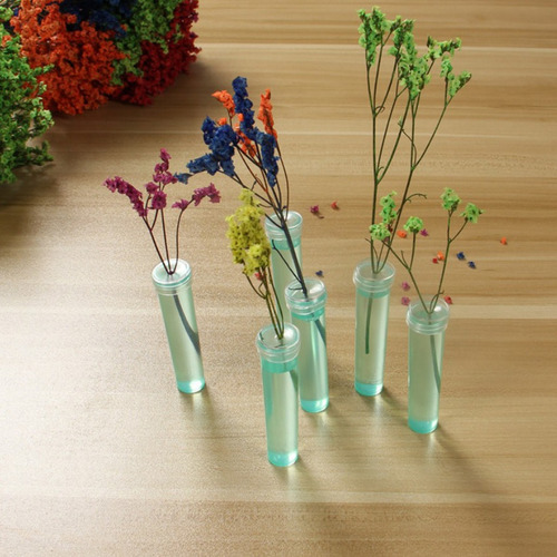 XQK Recipiente De Agua 20PCS Floral Tubos Transparentes Flor De Agua De Plástico Nutrición Viales con Tapas para Arreglos Florales Floristería Floristería