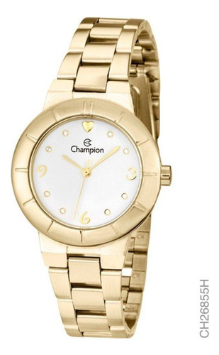 Relógio Champion Ch26855h Feminino Dourado 3,2cm Aço 5 Atm