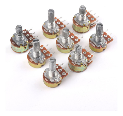 B250k Duplex 6 Pies/15 Mm - Potenciómetro Wh148 B10k 15 Mm