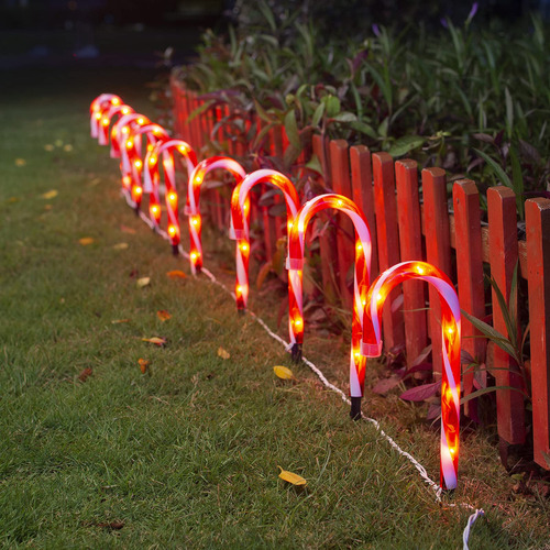 Bastn De Caramelo Luces De Navidad Decoraciones Al Aire Libr