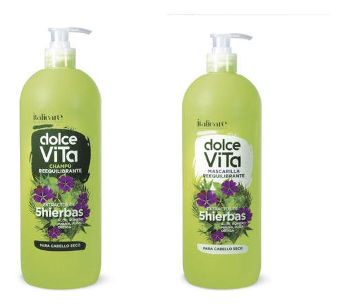 Shampoo Y Mascarilla Reequilibrante Línea Italiana Bbcos 