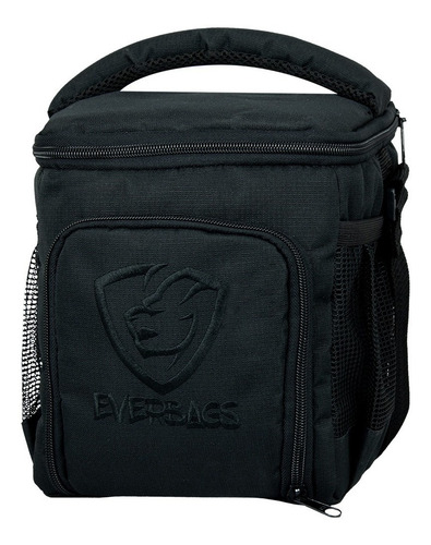 Imagem 1 de 6 de Bolsa Térmica Fitness Marmita Preta Lancheira Academia S/pot
