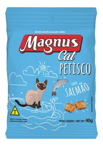 Petisco Magnus Cat Salmão Gato 40g Pastelzinho Nuggets Snack