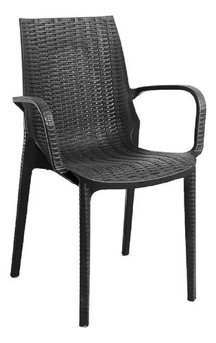 Sillón De Jardin Quality Melody Ratan Negro