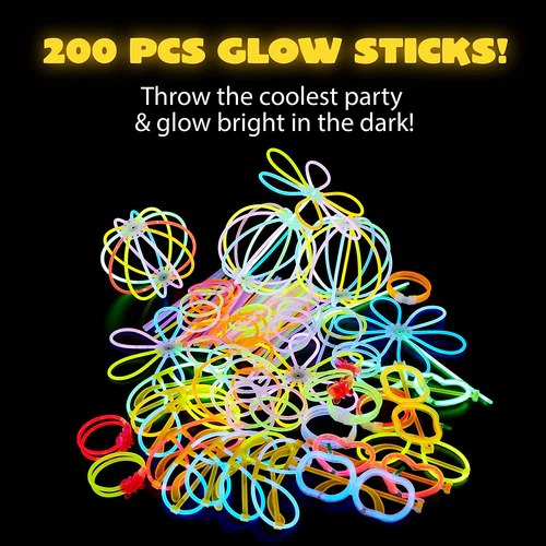 200 Barras Neón Para Hacer Figuras/ Eventos
