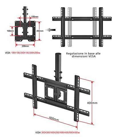 Soporte De Techo Para Tv, Compatible Con Televisores De Pant