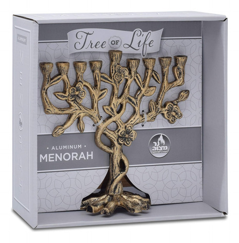 Ner Mitzvah Menorah, Estilo Árvore Da Vida, Alumínio Aa Aa