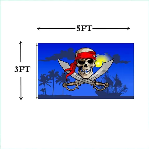 Pirate Flag 3x5ft,pirate Ship Flag Cross Knife Flags For ...