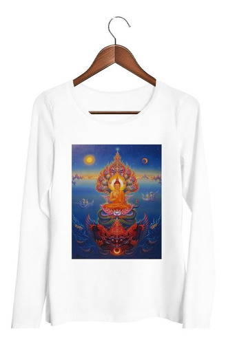 Remera De Mujer Buda Mantra Meditacion Yoga Sol Mar Ml