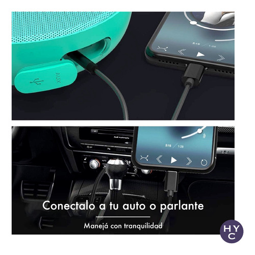 Cable Audio Miniplug 3.5mm Compatible iPhone iPad Calidad