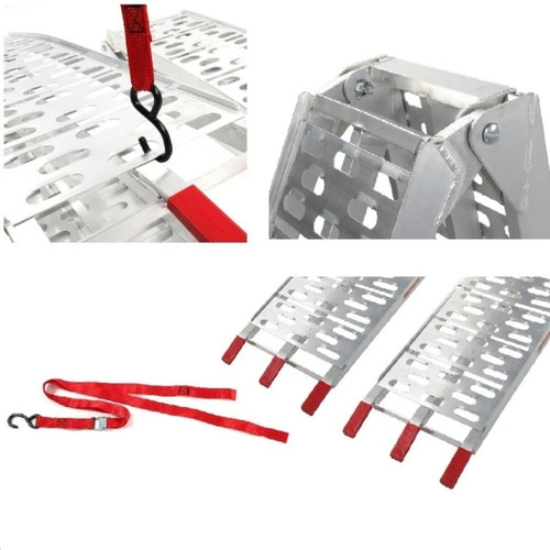 Imagen 5 de 5 de Rampa Moto Plegable Motocross Cuatri Reforzada Aluminio
