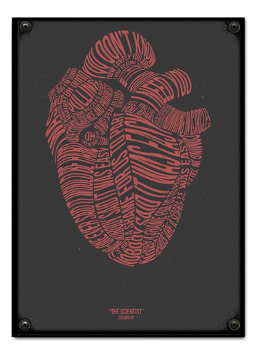 #579 - Cuadro Decorativo Vintage 30 X 40 - Coldplay Música 