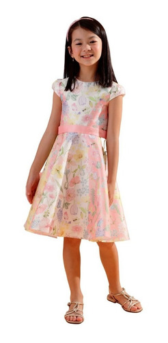 Vestido De Festa Infantil Floral Petit Cherie Pic Nic 21010