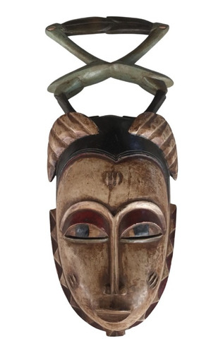 Máscara Africana De Madeira Etnia Guro - Costa Do Marfim 