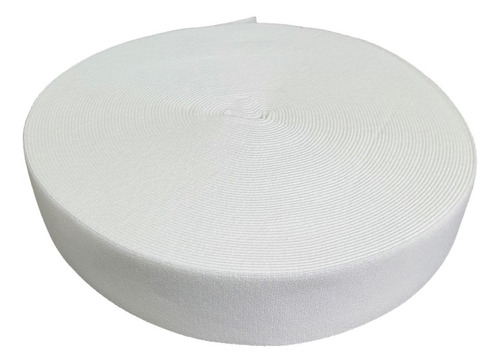 Elástico Liso Macio P/ Cós Cueca Box Largo N40 - Rolo 20 Mts Cor Branco