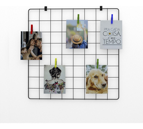 Memory Board Grid Painel Porta Retrato Parede 40x40 + Brinde