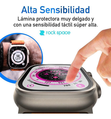 Imagen 5 de 6 de Lamina Hidrogel Para Apple Watch Ultra De 49mm - Rock Space