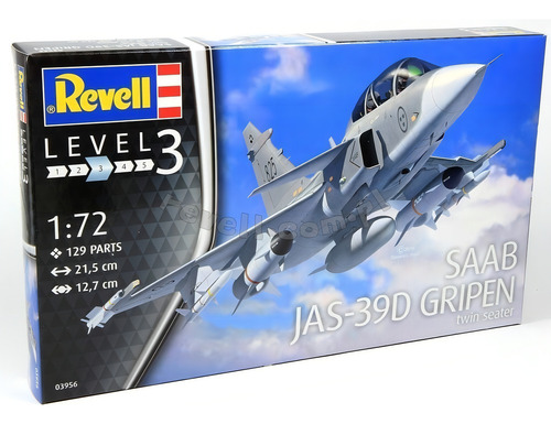 Revell 03956 Saab Jas-39d Gripen Twinseater-1/72 Kit Plastim
