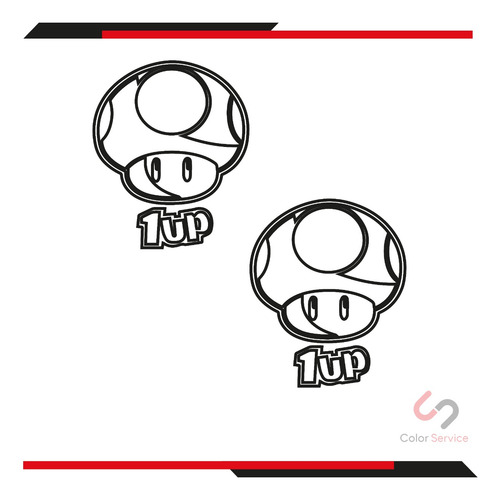 Calca Sticker Honguito Mb Para Carro O Camioneta D 18x15cm 2