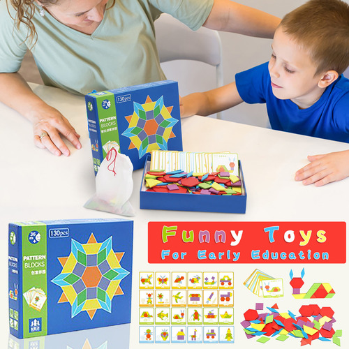 Q Kids Puzzle Toys, 130 Piezas De Bloques De Construcción Co
