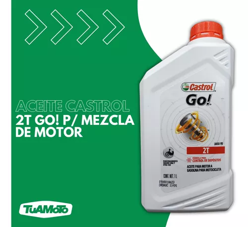 Castrol Go Aceite Moto 2t 1lt Mezcla Botella X 1litro