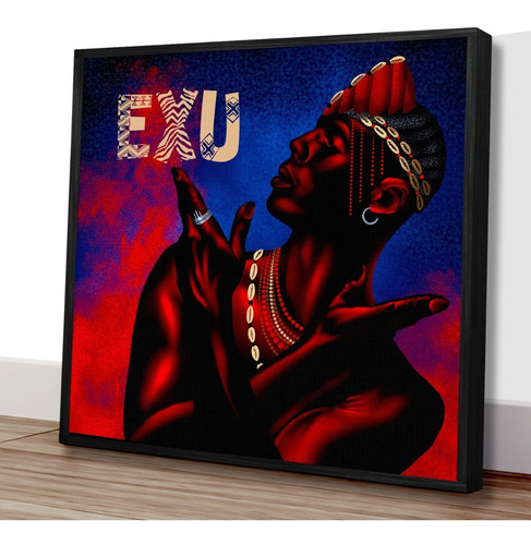 Imagem 2 de 3 de Quadro Decorativo 60x60 - Orixá Candomblé Exu