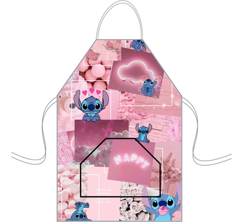 Delantal Cocina Mediano Para Niños Mini Chef Personalizado Stich 9 Personalizado