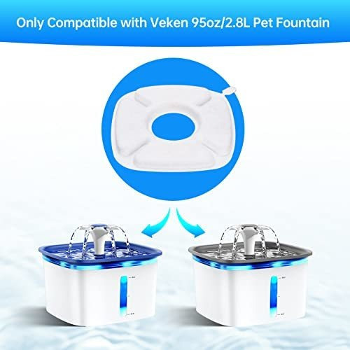 Vafr Mini Filtros De Fuente De Agua Para Gatos Y Esponjas De